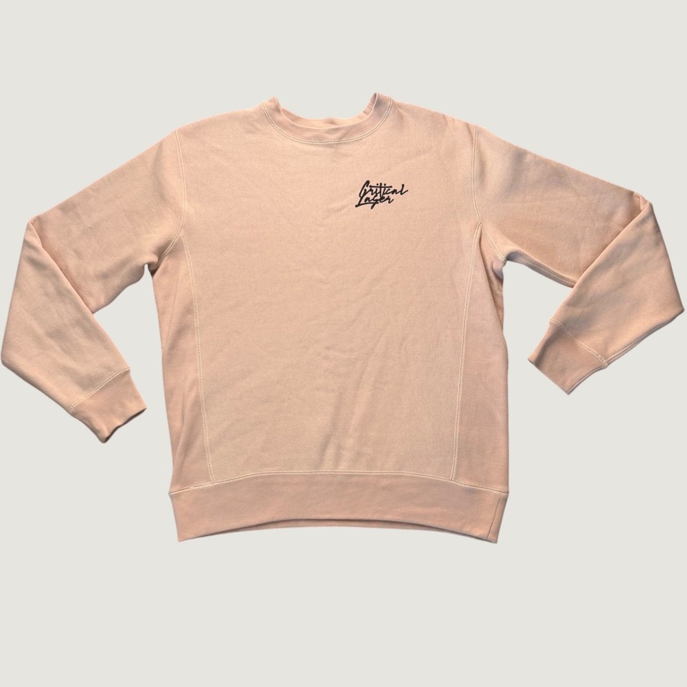 Independent Trading Co Sweatshirt M Critical Laser Graphic Fleece Crew Pink